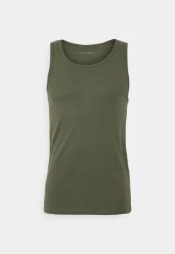 Pier One 3 PACK - Unterhemd/-shirt - Black/khaki/mottled Dark Grey -Pier One 0f2fccc3500d43e89c1d03ced73ce834