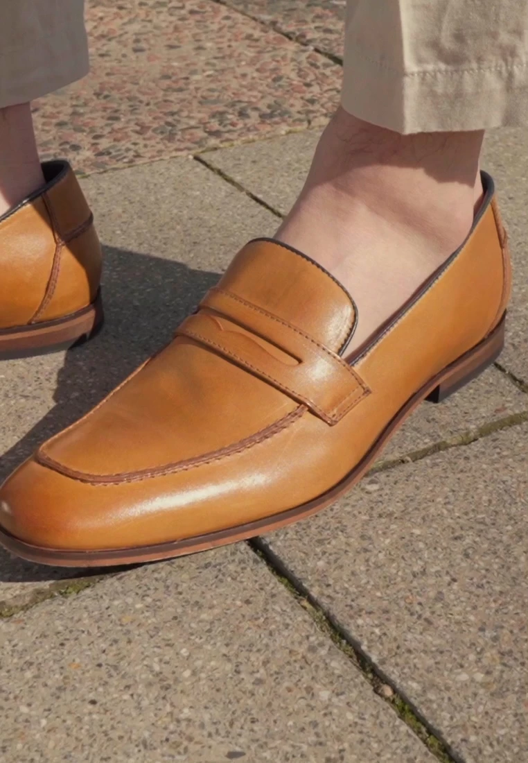 Pier One LEATHER - Business-Slipper - Camel 2 Pier One LEATHER - Business-Slipper - Camel – Bild 2