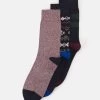 Pier One 3PACK - Socken - Dark Blue, Dark Red, White