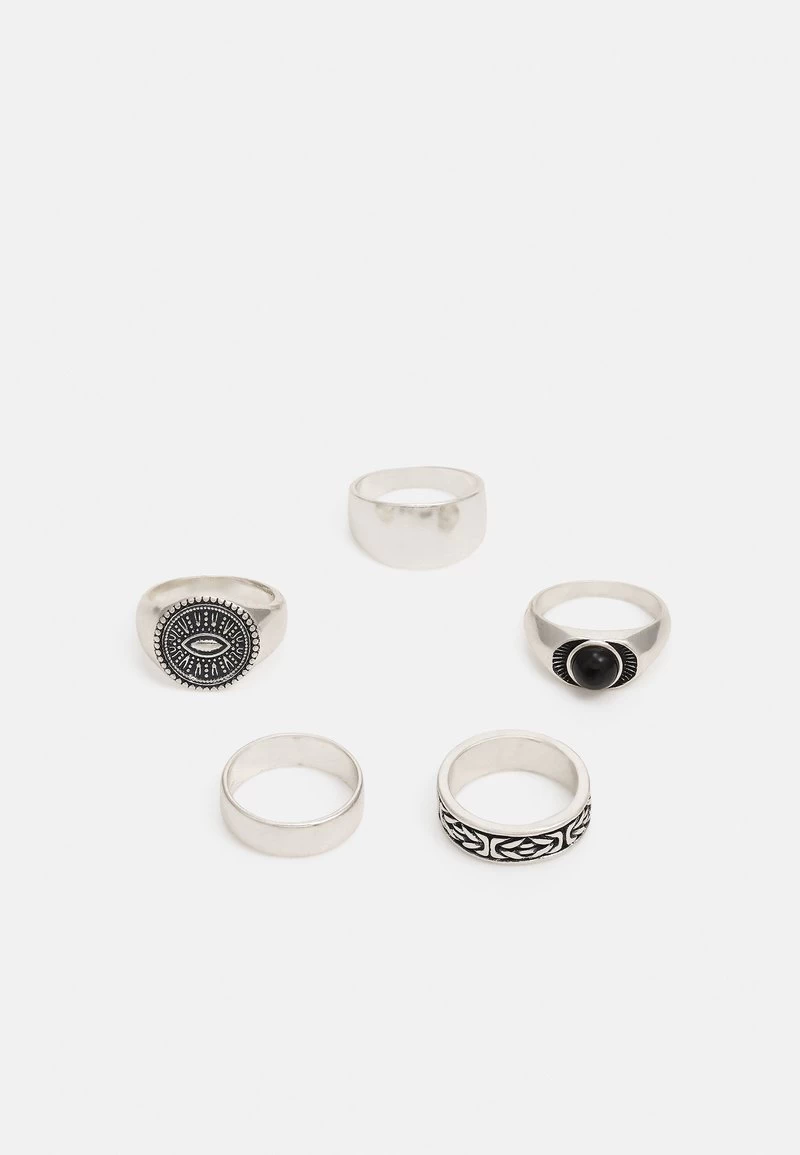 Pier One 5 PACK - Ring - Silver-coloured 1 Pier One 5 PACK - Ring - Silver-coloured