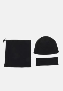 Pier One FLEECE UNISEX SET - Mütze - Black