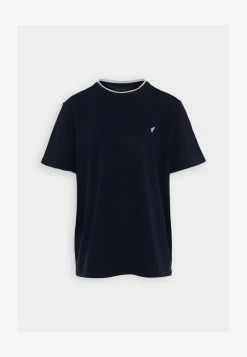 Pier One PIQUE EMBRO DETAIL - T-Shirt Basic - Dark Blue -Pier One 42011c2329114be1b7c169ea41330b3a 1
