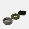 Pier One 3 PACK UNISEX - Schlauchschal - Black, Grey, Olive