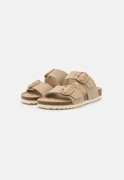 Pier One LEATHER - Pantolette Flach - Beige -Pier One 5e6f22e4ce4b4fad8910aecdf2f52ef9