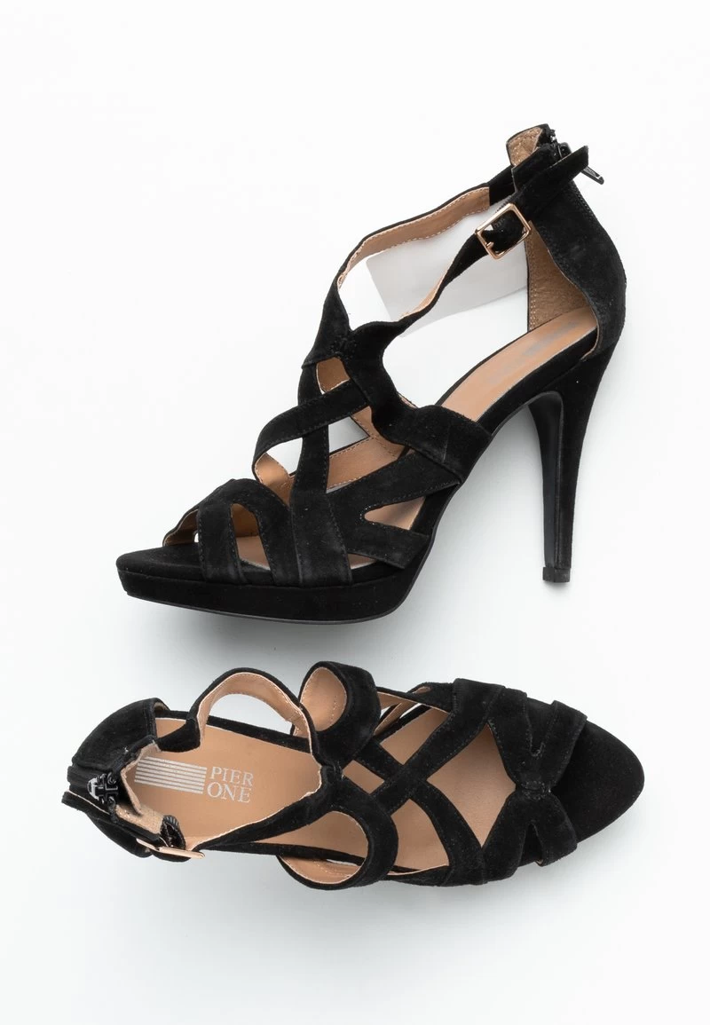 Pier One High Heel Sandalette - Black 1 Pier One High Heel Sandalette - Black