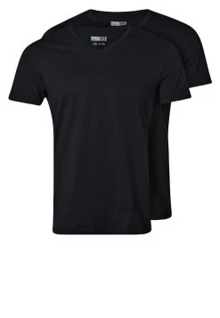 Pier One 2 PACK - T-Shirt Basic - Black