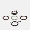 Pier One 5PACK - Armband - Brown, Silver-coloured