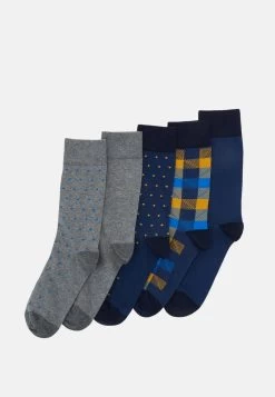 Pier One 5 PACK - Socken - Yellow/dark Blue/grey -Pier One b007253874864f13810eb266ab954999 2