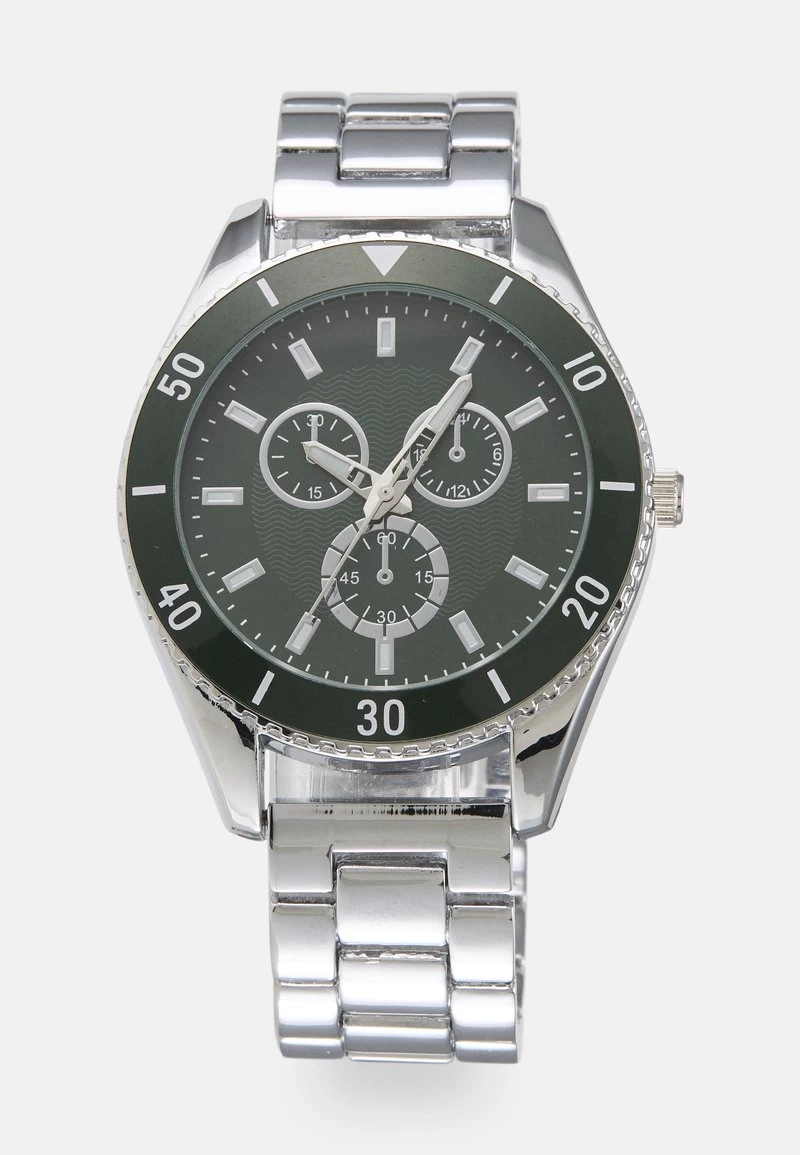 Pier One UNISEX - Uhr - Silver-coloured/green 1 Pier One UNISEX - Uhr - Silver-coloured/green