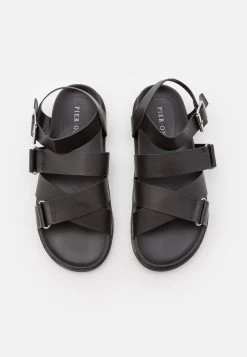 Pier One UNISEX - Riemensandalette - Black -Pier One cfa1a932594a4711b3c49603ed200cce