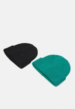 Pier One UNISEX 2 PACK - Mütze - Black/green -Pier One d824f072cba248aa8a5dd0079b23dc7c