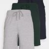 Pier One 3 PACK - Nachtwäsche Hose - Dark Blue /mottled Dark Grey/dark Green