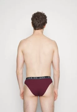 Pier One BRANDED WAISTBAND BRIEFS 3 PACK - Slip - Dark Blue /green/bordeaux -Pier One ff57f99c0ab74e1faa96619054df022c